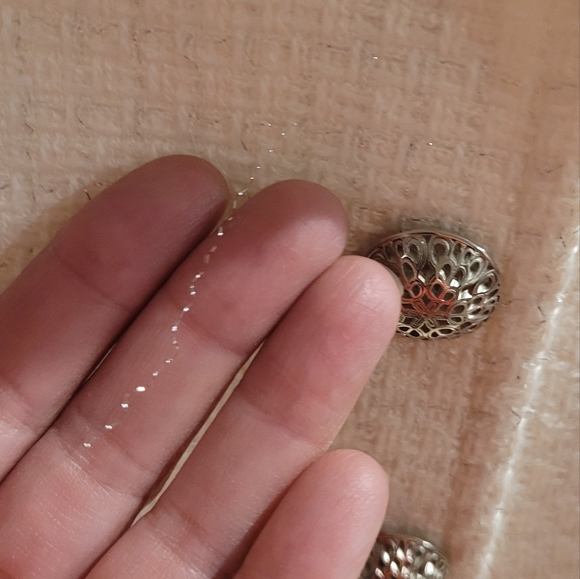 Tahari Arthur S. Levine off white cream and silver blazer - Picture 11 of 11